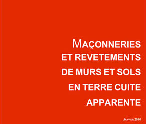 Maçonnerie et revêtements de murs et sols en terre cuite apparente